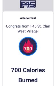 F45 Challenge Heart Rate Monitor F45 Calories Burned